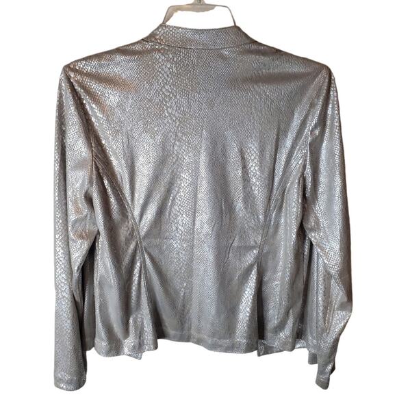 Chico's Antique Gold Python Soft Open Style Topper/Jacket,  Small - Picture 3 of 6